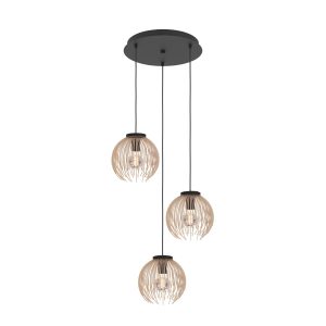 Hanglamp Alhabia Zand 3-lichts Rond