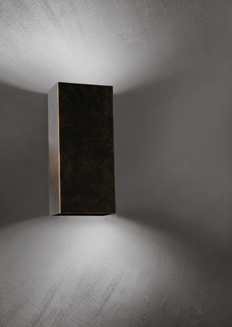 Wandlamp Metallico Zwart/Goud gepatineerd 2-lichts - Afbeelding 3