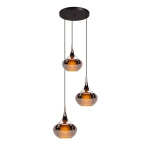 Hanglamp Almoster Rond 3-lichts Koper Rond