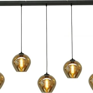 Hanglamp Quinto smoke 5lichts