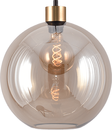 Vloerlamp Lazise Bow goud h.186cm met goud glas Ø30cm - Afbeelding 3