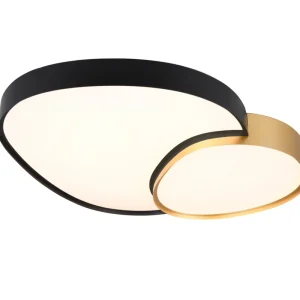 Plafondlamp Rise Zwart Goud Groot