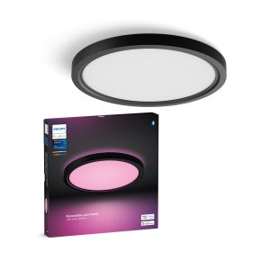 Philips Hue Tento plafondlamp Zwart Rond Ø30 cm – W/CA