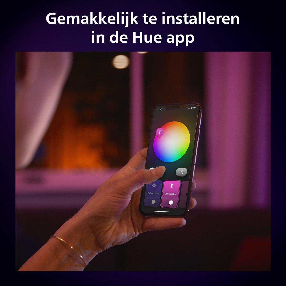 Philips Hue Tento plafondlamp Zwart Rond Ø30 cm – W/CA - Afbeelding 4