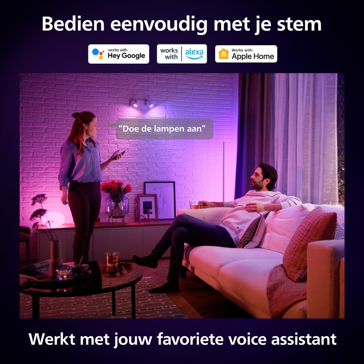 Philips Hue Tento plafondlamp Zwart Rond Ø43 cm – W/CA - Afbeelding 5
