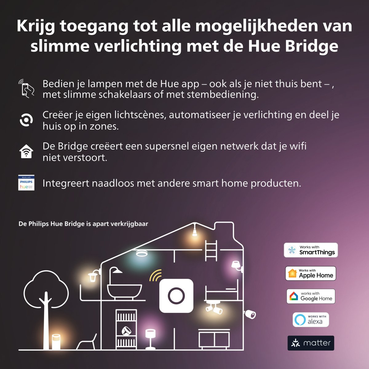 Philips Hue Tento plafondlamp Zwart Rond Ø43 cm – W/CA - Afbeelding 6