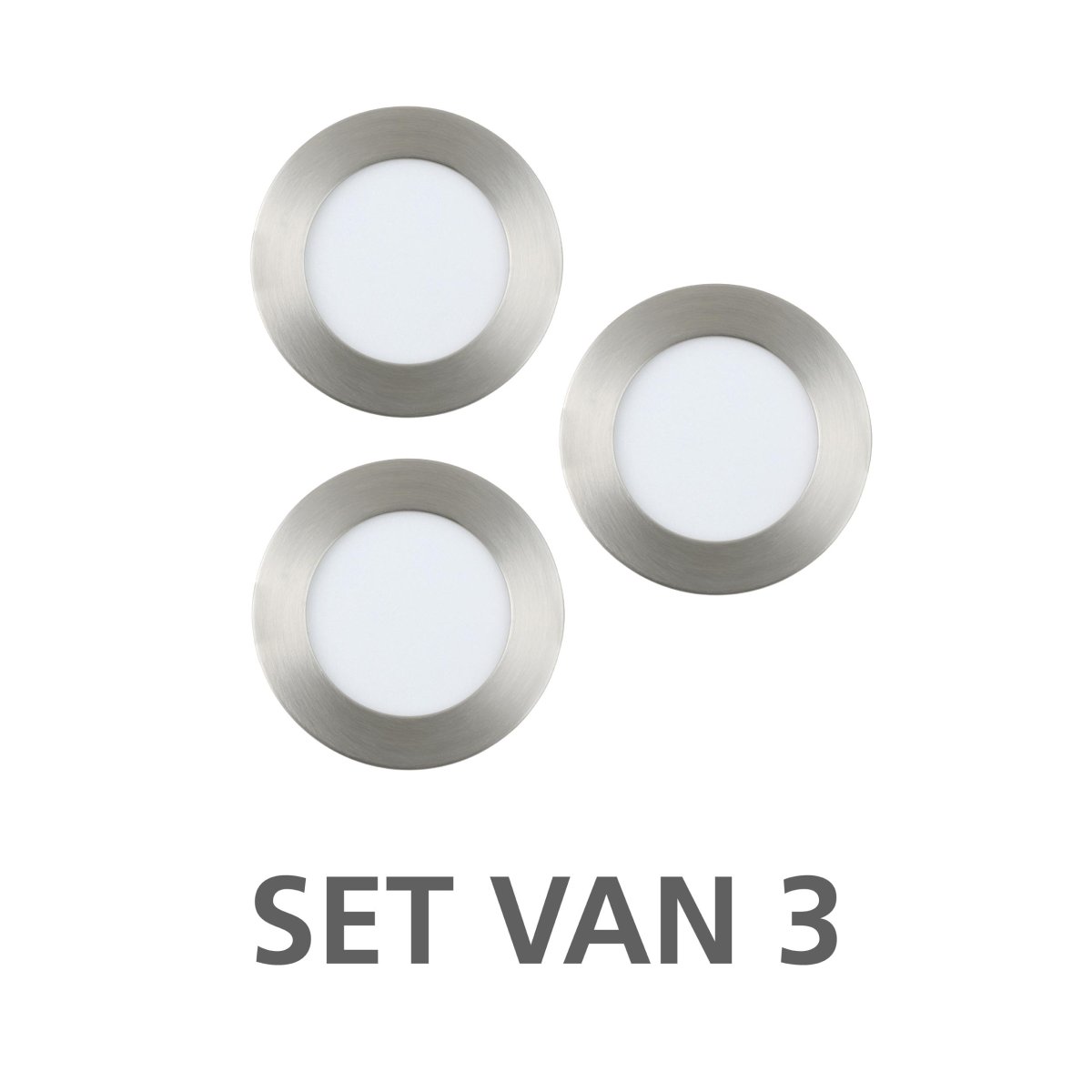Connect.Z Inbouwspot Fueva 6-Z Nikkel 3-pack Ø9 cm - Afbeelding 6