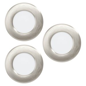 Connect.Z Inbouwspot Fueva 6-Z Nikkel 3-pack Ø9 cm