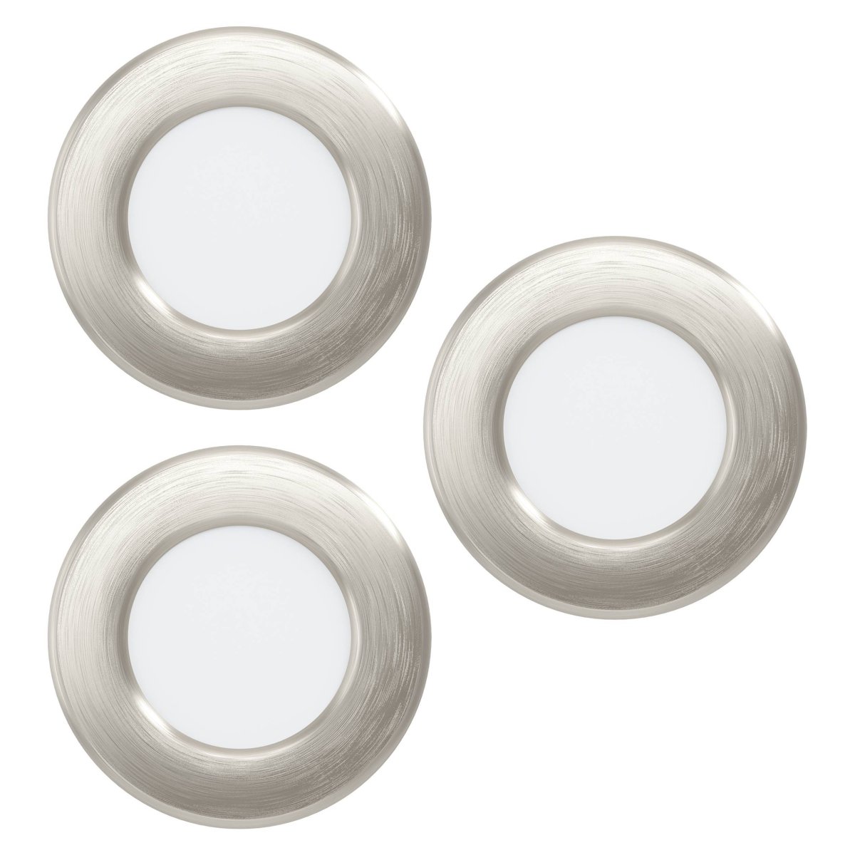 Connect.Z Inbouwspot Fueva 6-Z Nikkel 3-pack Ø9 cm