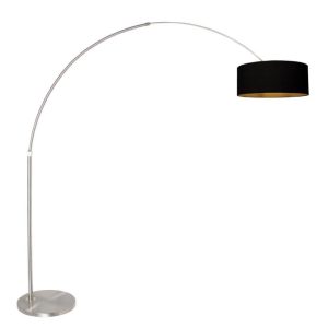 Booglamp Sparkled Light Staal met Zwarte kap