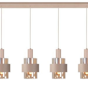 Hanglamp Marrone 4-lichts Recht Zand/Amber