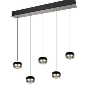 Hanglamp Orbit 5-lichts Nikkel