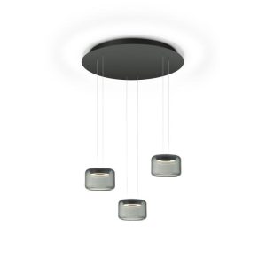 Hanglamp Sidra 3-lichts Zwart rond