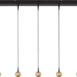 Hanglamp Talana 5-lichts goud recht