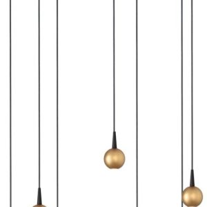 Hanglamp Talana 7-lichts goud rond