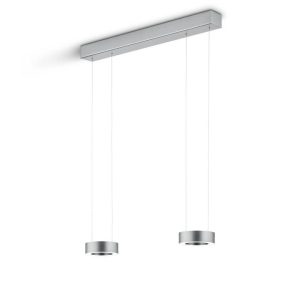 Hanglamp Zera 2-lichts Nikkel