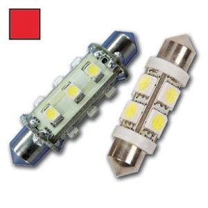 Hollex Festoon 42mm LED Rood Dimbaar 10-30V 0,9W