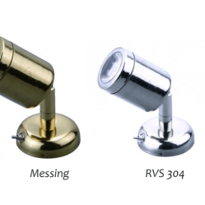 Led mini leeslamp 112mm Messing 12-24 volt