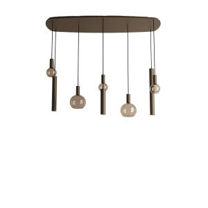 Hanglamp Riva Deens Ovaal 145 cm Platinum