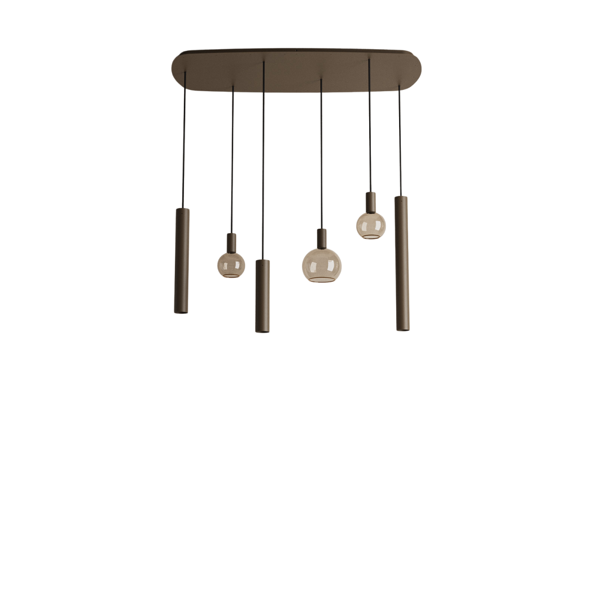 Hanglamp Riva Deens Ovaal 110 cm Platinum