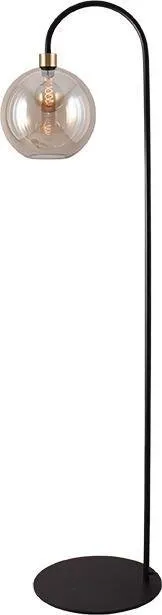 Vloerlamp Lazise Bow goud h.186cm met goud glas Ø30cm