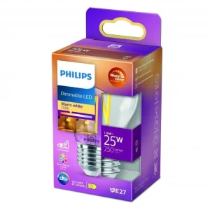 LED Kogellamp Transparant 25W E27 Dimbaar Warm Wit Licht