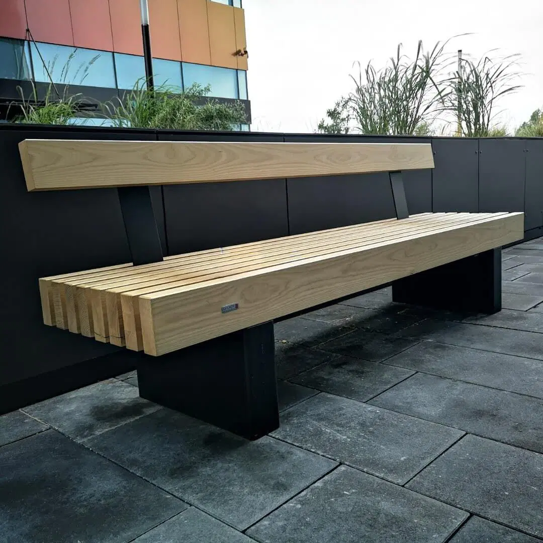 Parkbank Silesia met rugleuning - Afbeelding 3