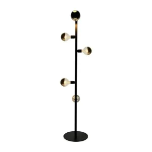 Vloerlamp Tessi 5lichts zwart 171cm